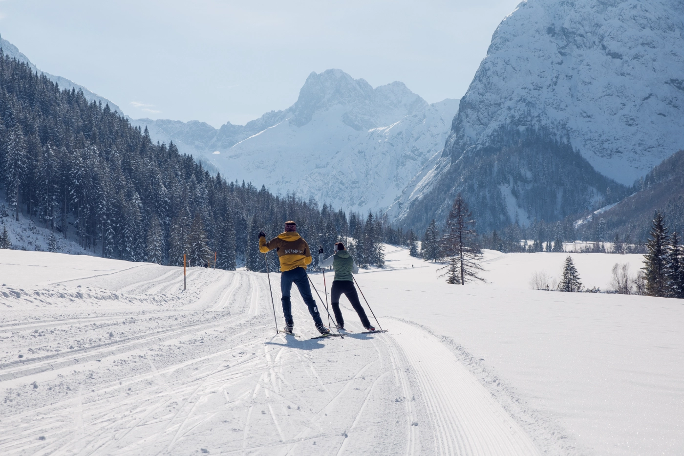 Langlaufen im Falzthurntal Cross-country skiing in the Falzthurntal